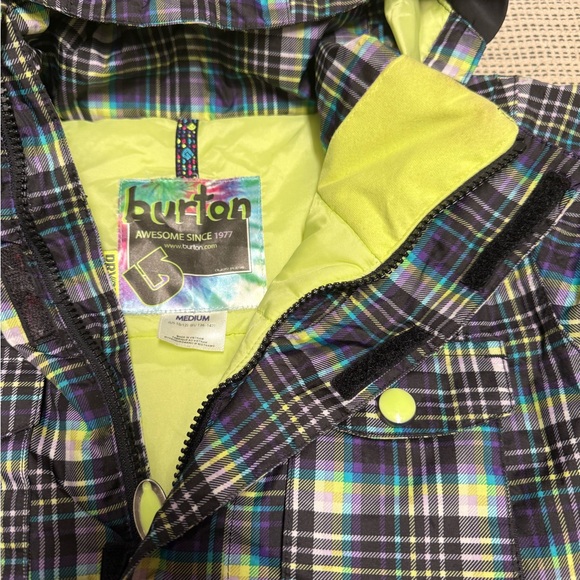 Burton Girls Snowboard Winter Plaid Jacket - Picture 2 of 8